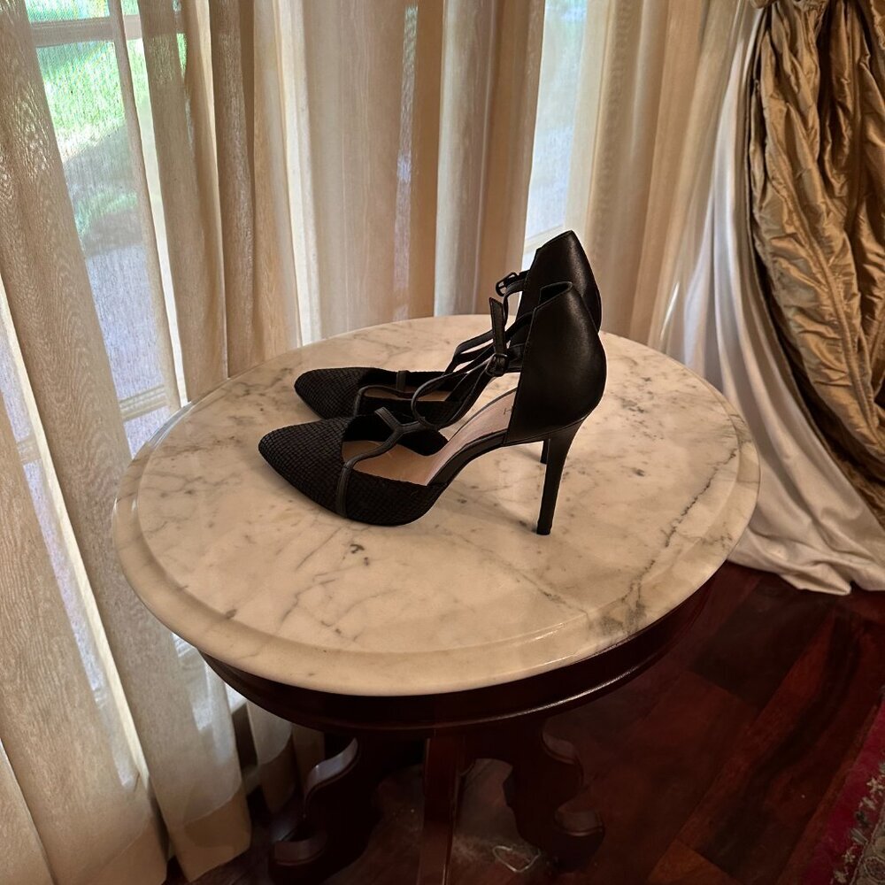 Firth Black Zev T-strap Pumps